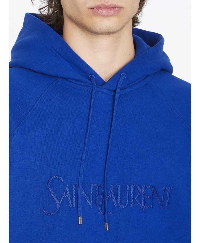 Saint Laurent  |Unisex Street Style Long Sleeves Oversized Logo Luxury