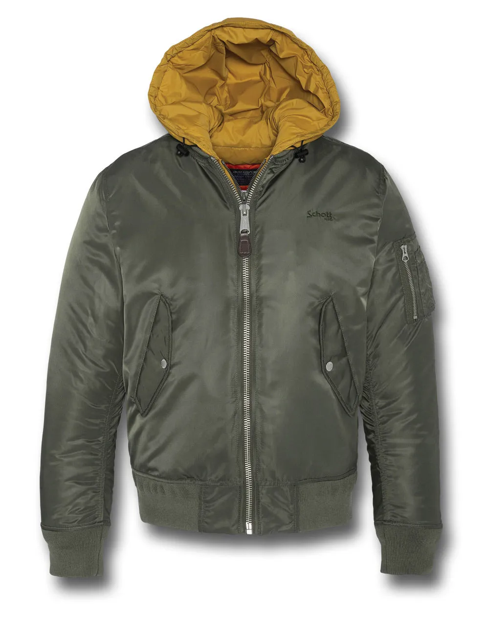 SCHOTT MA1 JACKET MA20RS WITH REMOVEABLE HOOD