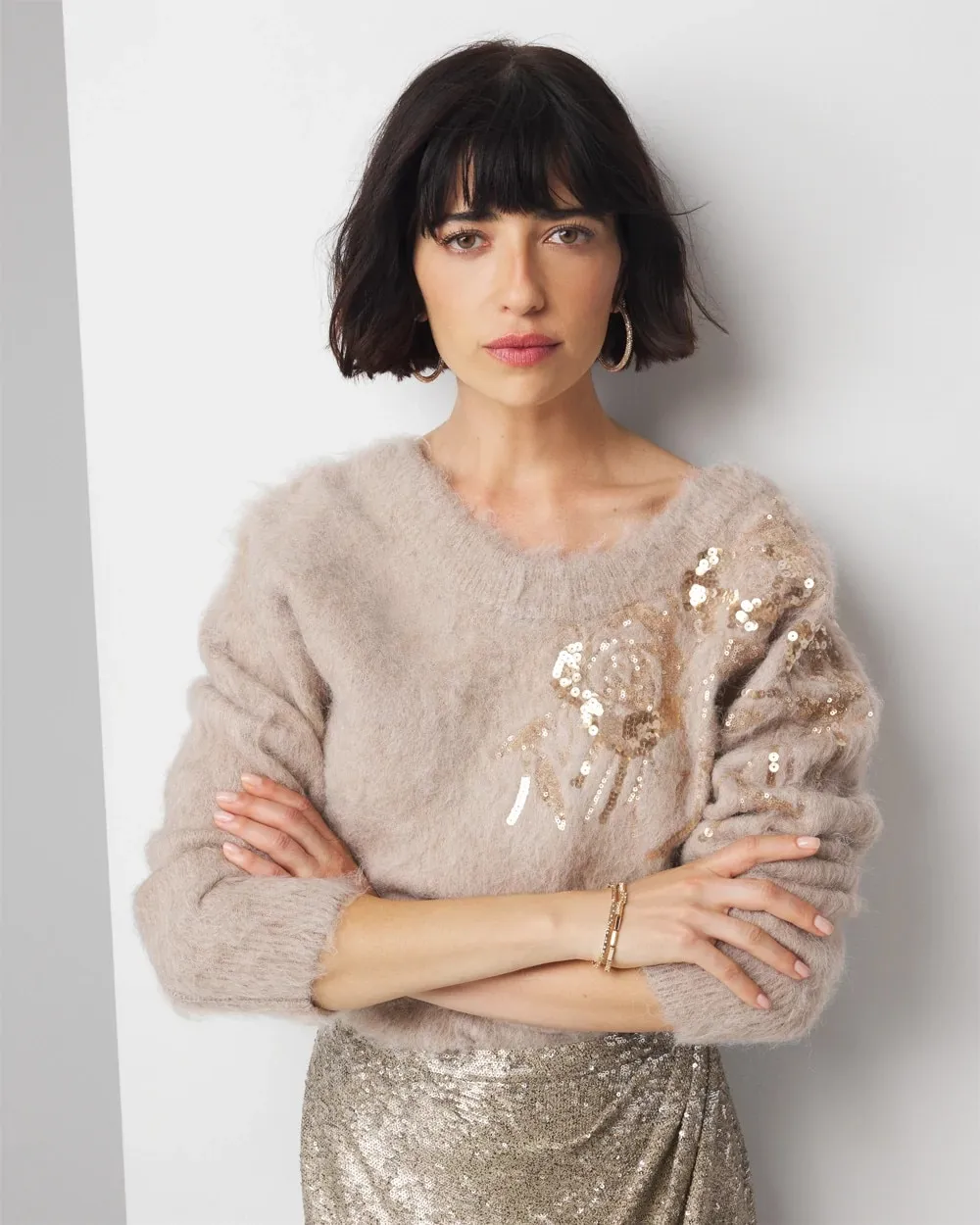 Sequin Embellished Sweater