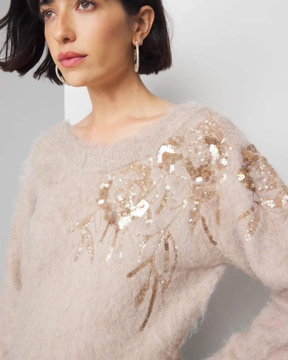 Sequin Embellished Sweater