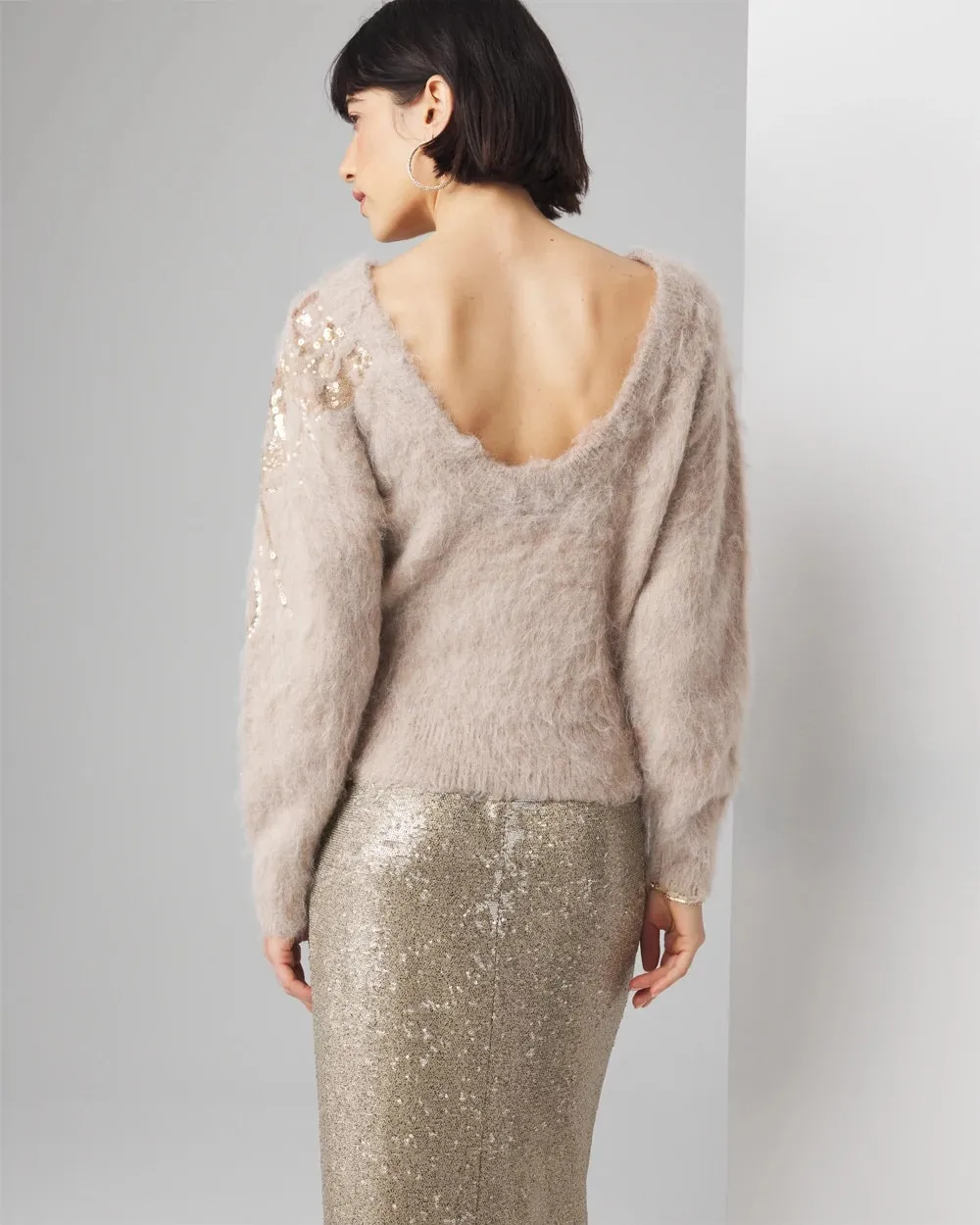 Sequin Embellished Sweater