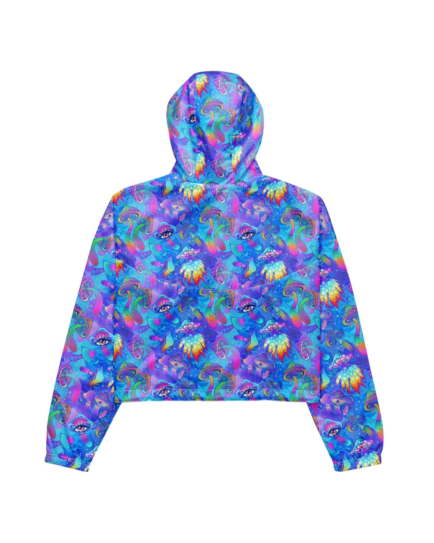 Shroomin Blue Cropped Windbreaker