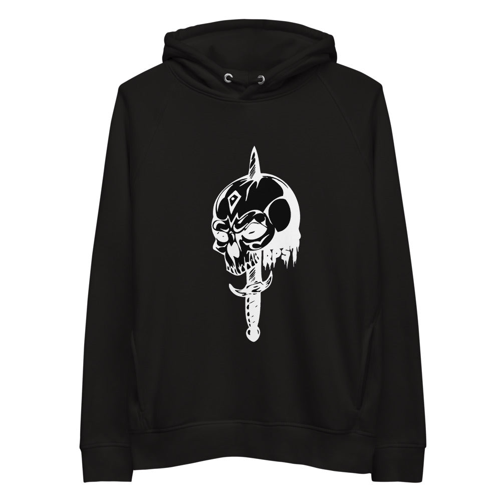 SKULL & SWORD PULLOVER HOODIE - BLACK