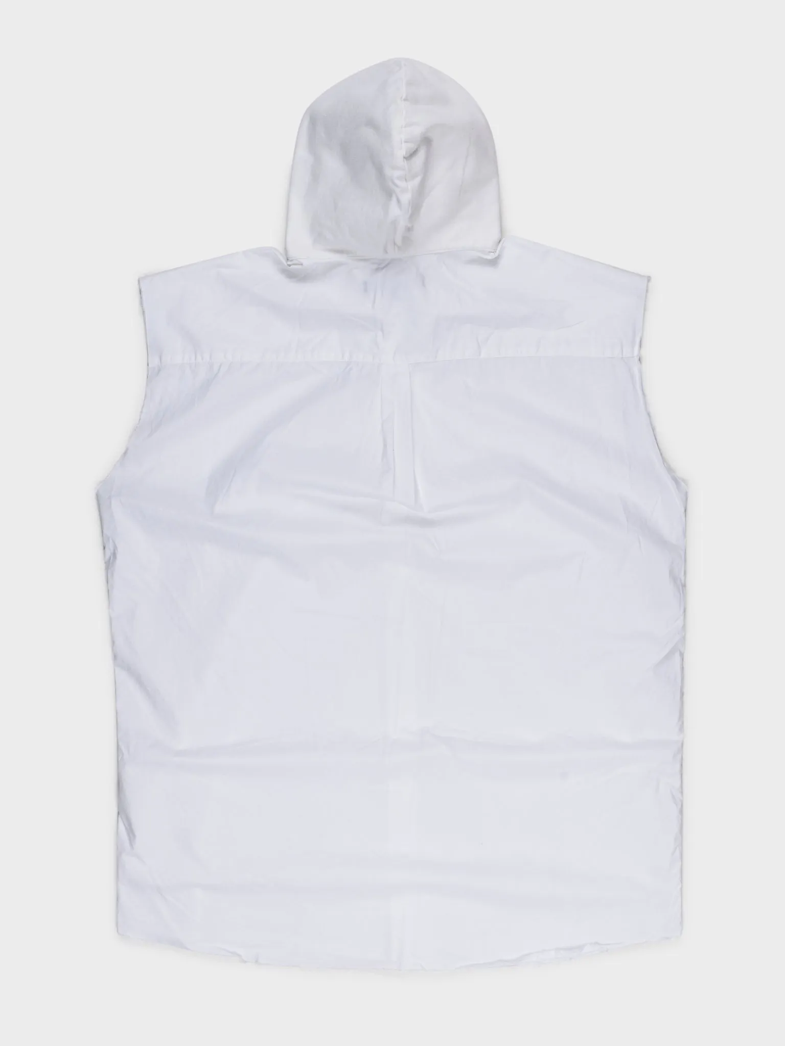 Sleeveless Button Up Hoodie