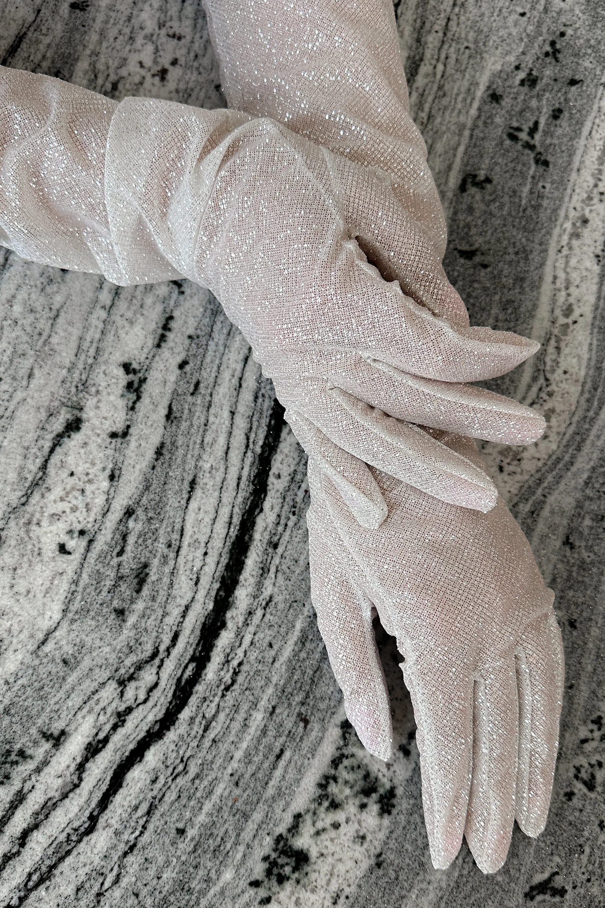 Sparkly Bridal Gloves