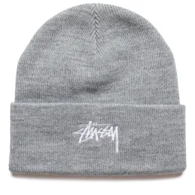 Stussy Stock Cuff Beanie - Grey Heather