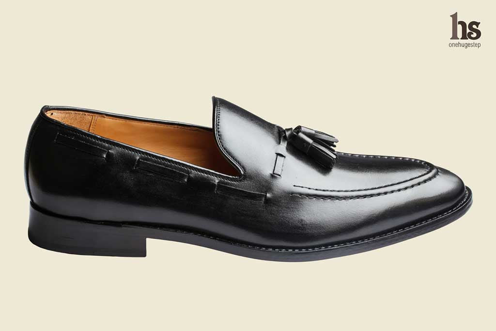 Tassel Loafer With Cord Stich On The Vamp- Black