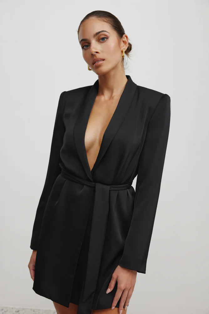 The Lucio Jacket Dress BLACK