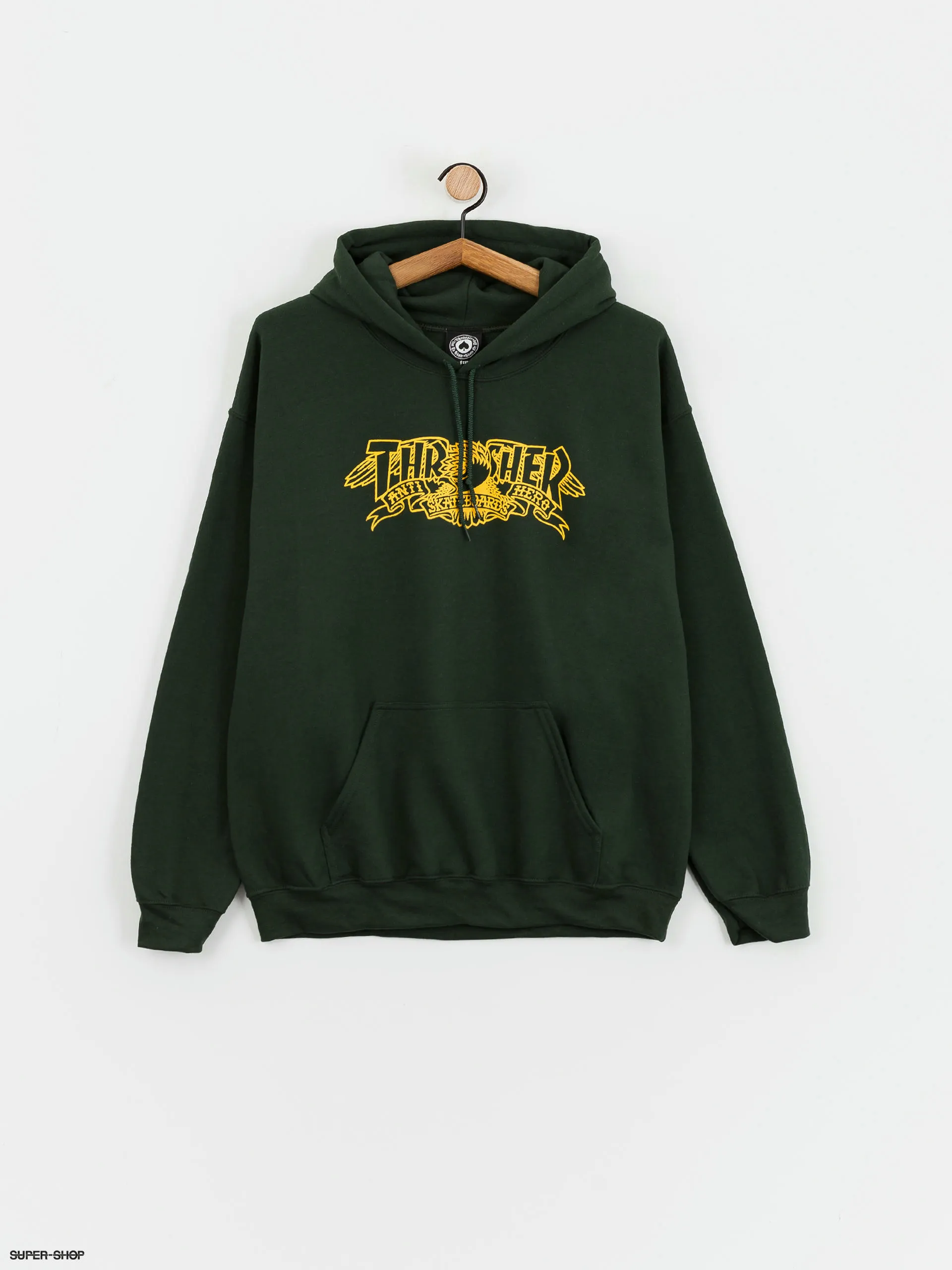 Thrasher Mag Banner HD Hoodie (forest green)