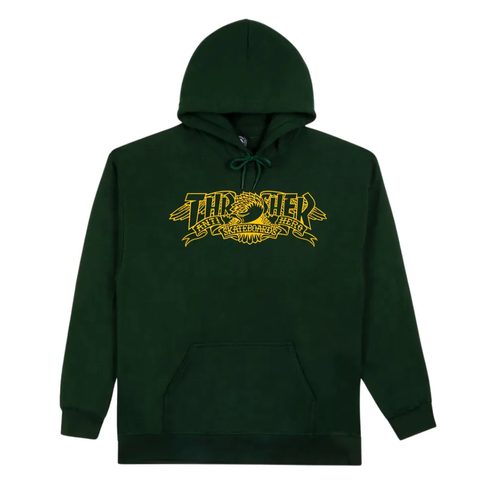 Thrasher Mag Banner Hoodie Forest Green