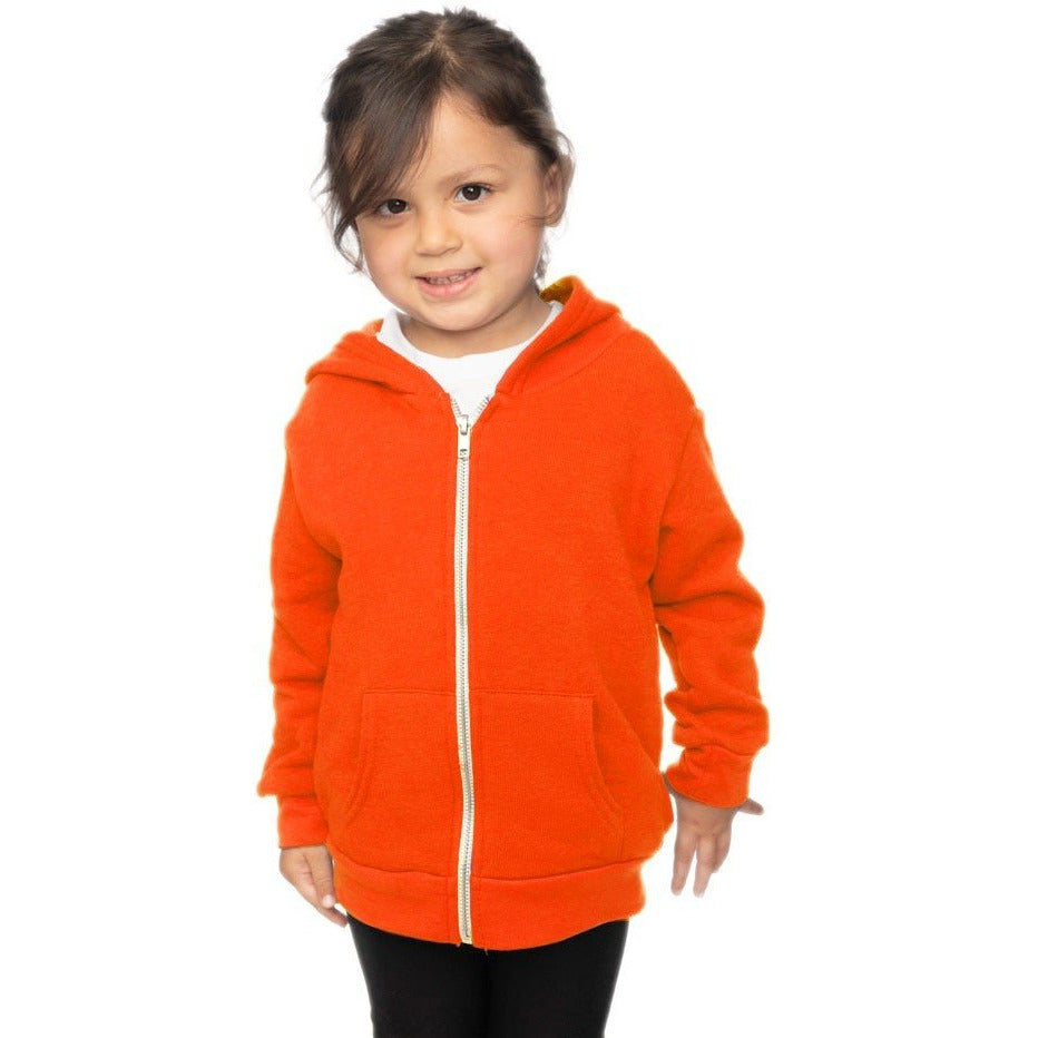 Toddler Fleece Neon Zip Hoody