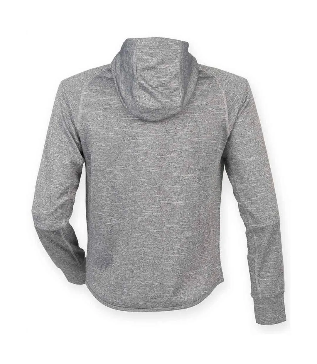 Tombo Teamsport Unisex Lightweight Running Hoodie With Reflective Tape (Gray Marl) - UTRW4453