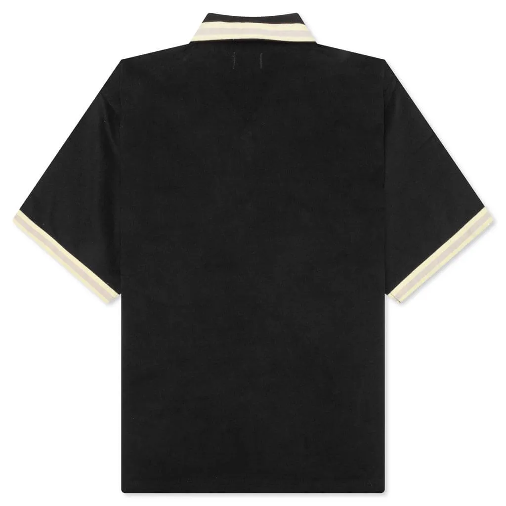 Tradition S/S Snap Button Up - Black