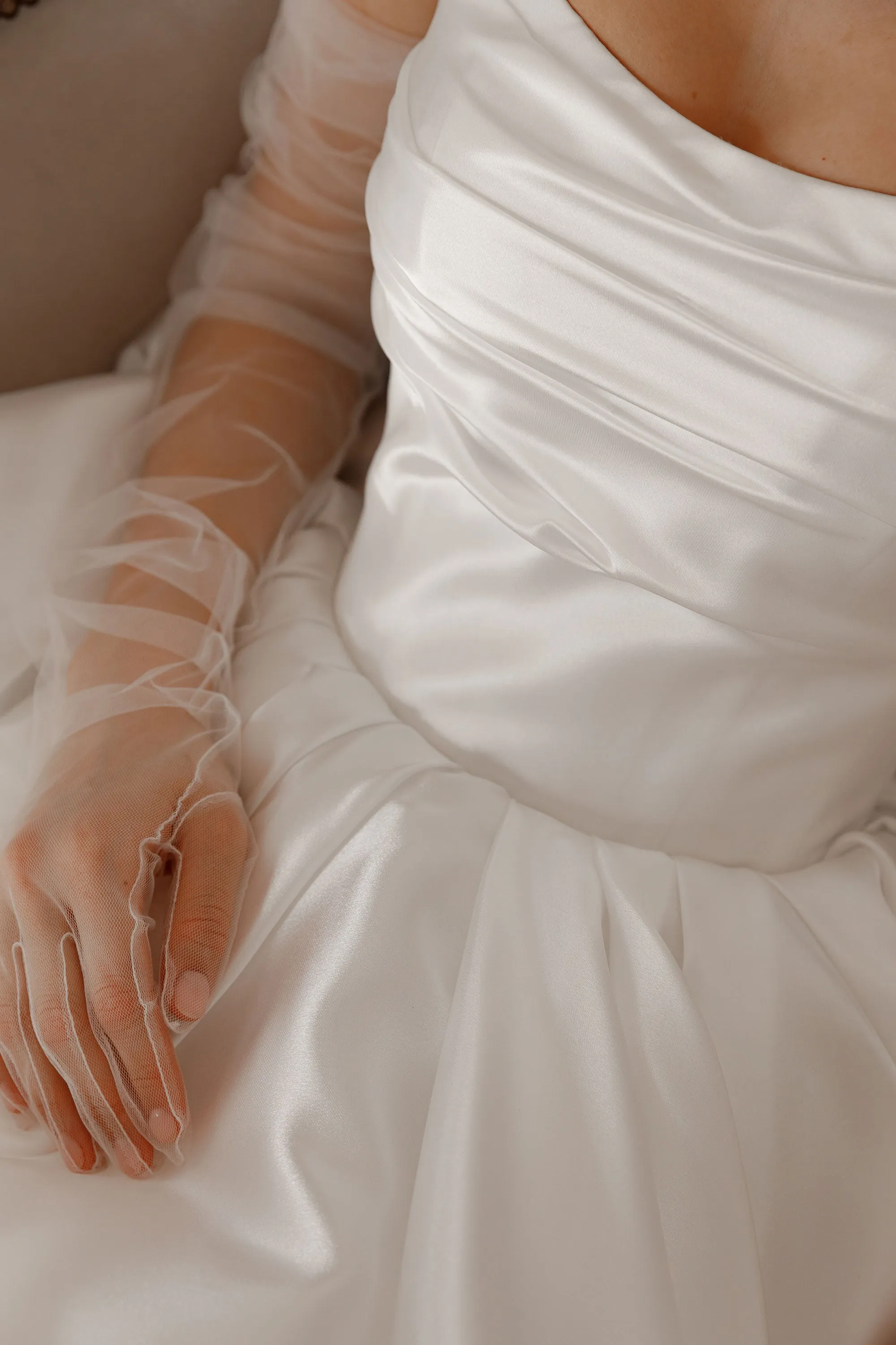 Tulle Bridal Gloves