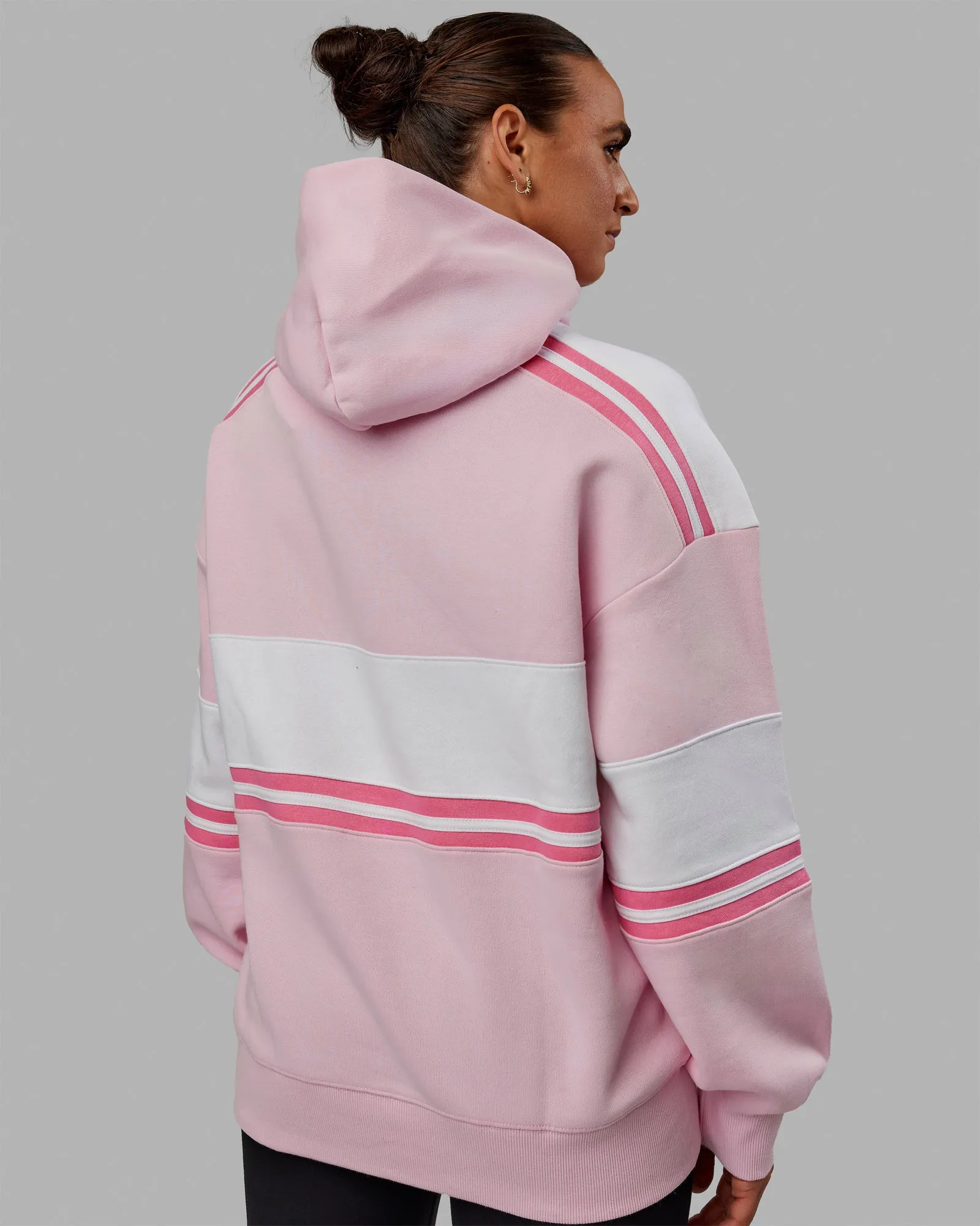 Unisex A-Team Hoodie Oversize - Petal Pink-White