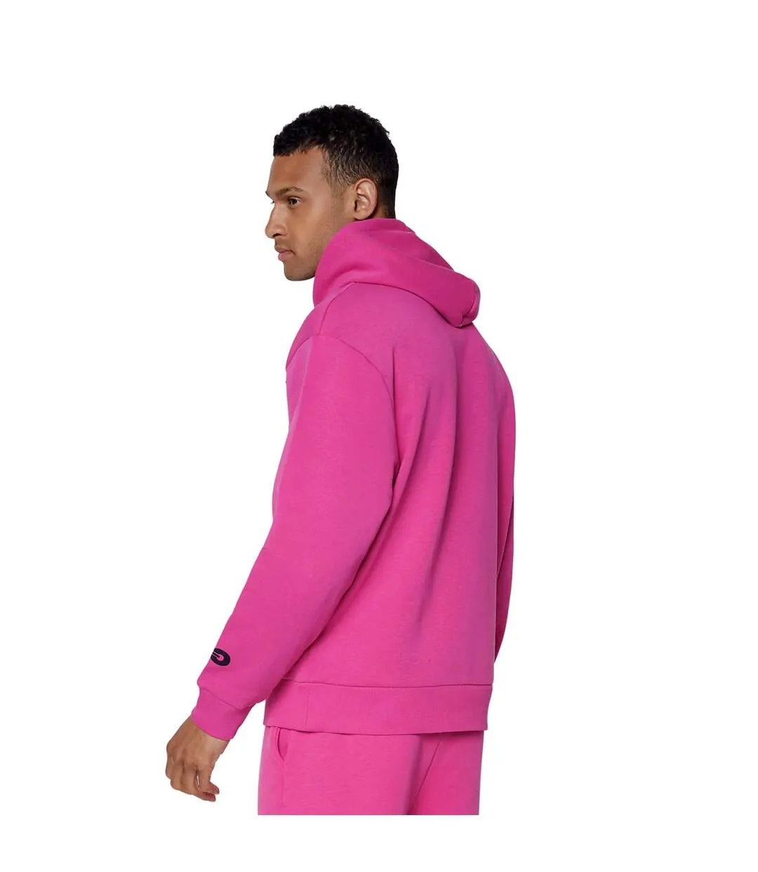 Unisex adult continu8 contrast pocket boxy hoodie pink Hype