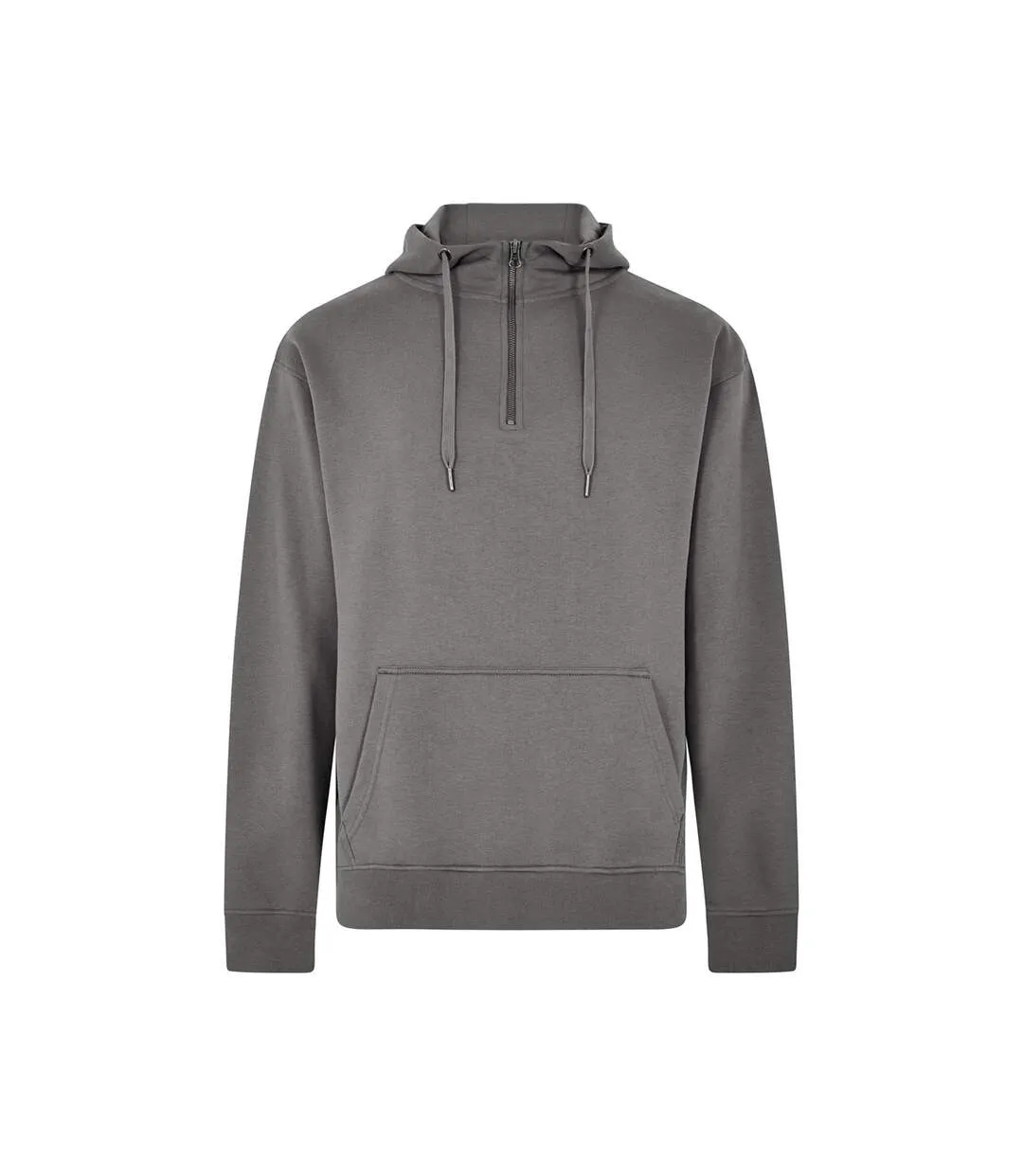 Unisex adult quarter zip hoodie dark grey Kustom Kit