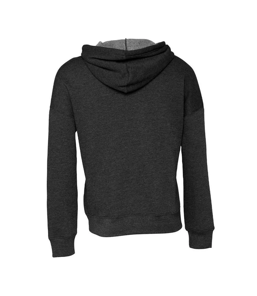 Unisex adult sponge fleece hoodie dark grey heather Bella + Canvas