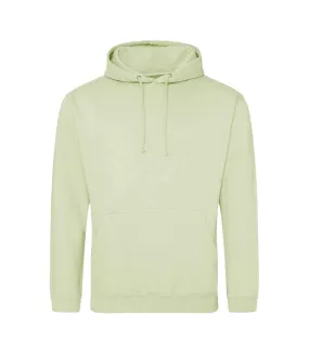 Unisex college hooded sweatshirt / hoodie pistachio green Awdis