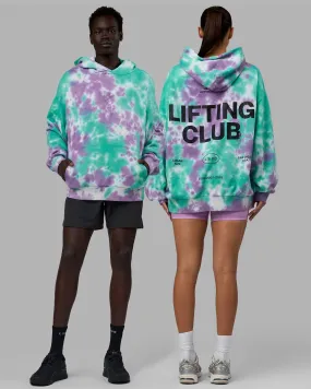 Unisex Lifting Club Hoodie Oversize - Cockatoo-Tie Dye