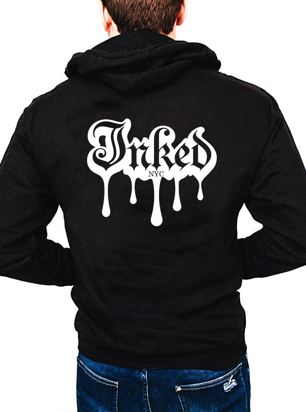 Unisex Melted Inked Zip Up Hoodie