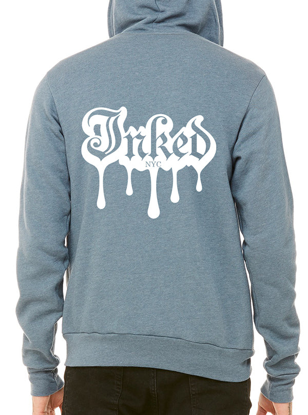 Unisex Melted Inked Zip Up Hoodie