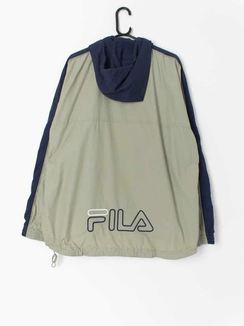 Vintage Fila windbreaker jacket in beige-green – Large / XL