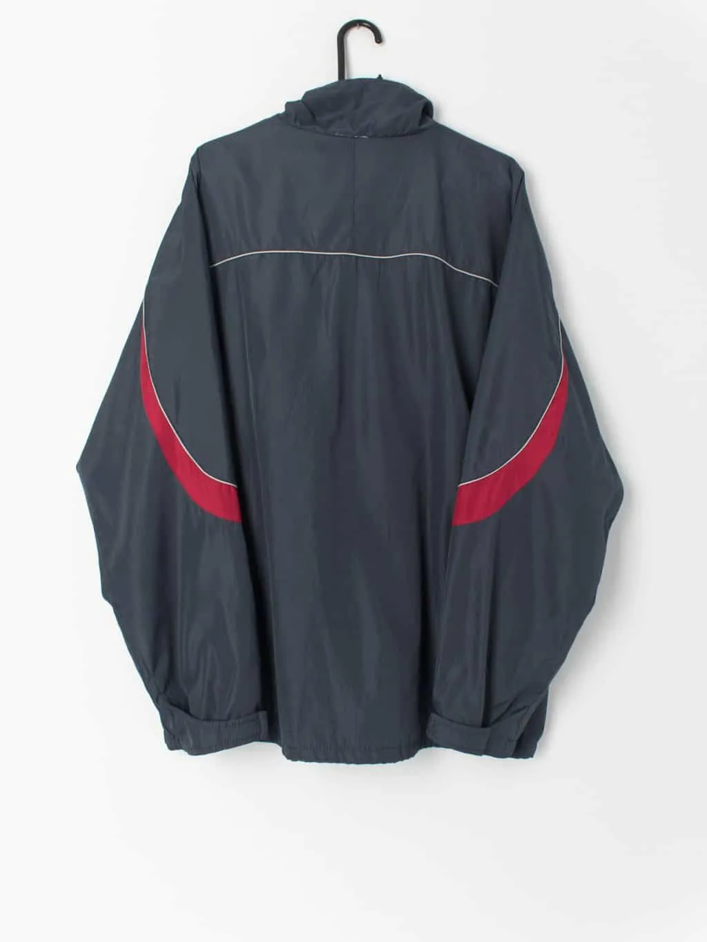 Vintage Puma windbreaker jacket in grey and red – XL / XXL