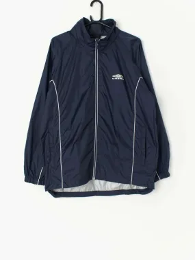 Vintage Umbro navy windbreaker jacket in navy blue – Small