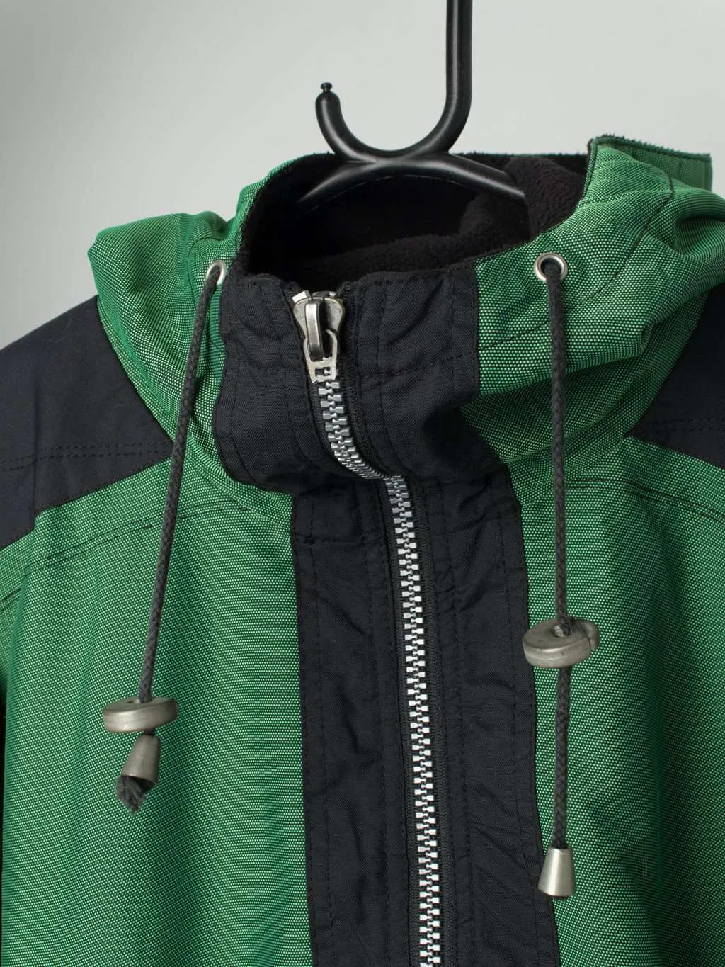 Vintage windbreaker in vivid green – 2XL