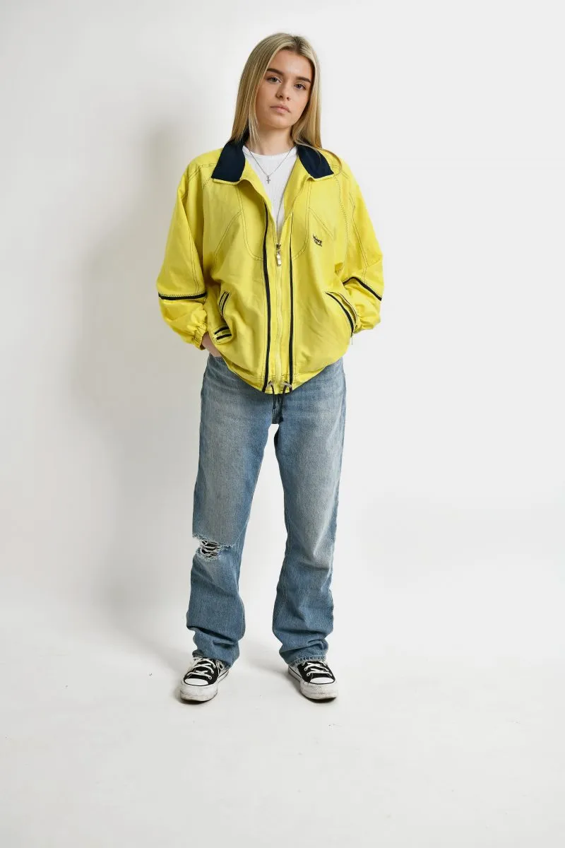 Vintage yellow windbreaker jacket