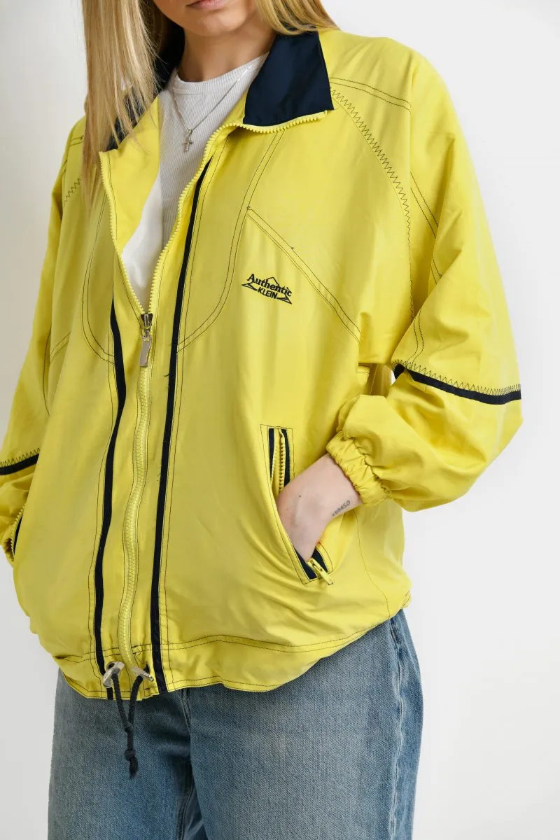 Vintage yellow windbreaker jacket