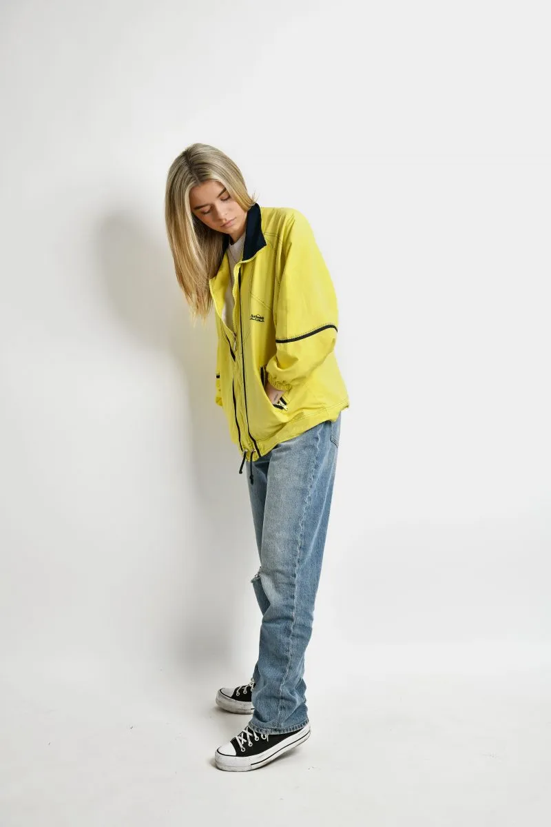 Vintage yellow windbreaker jacket