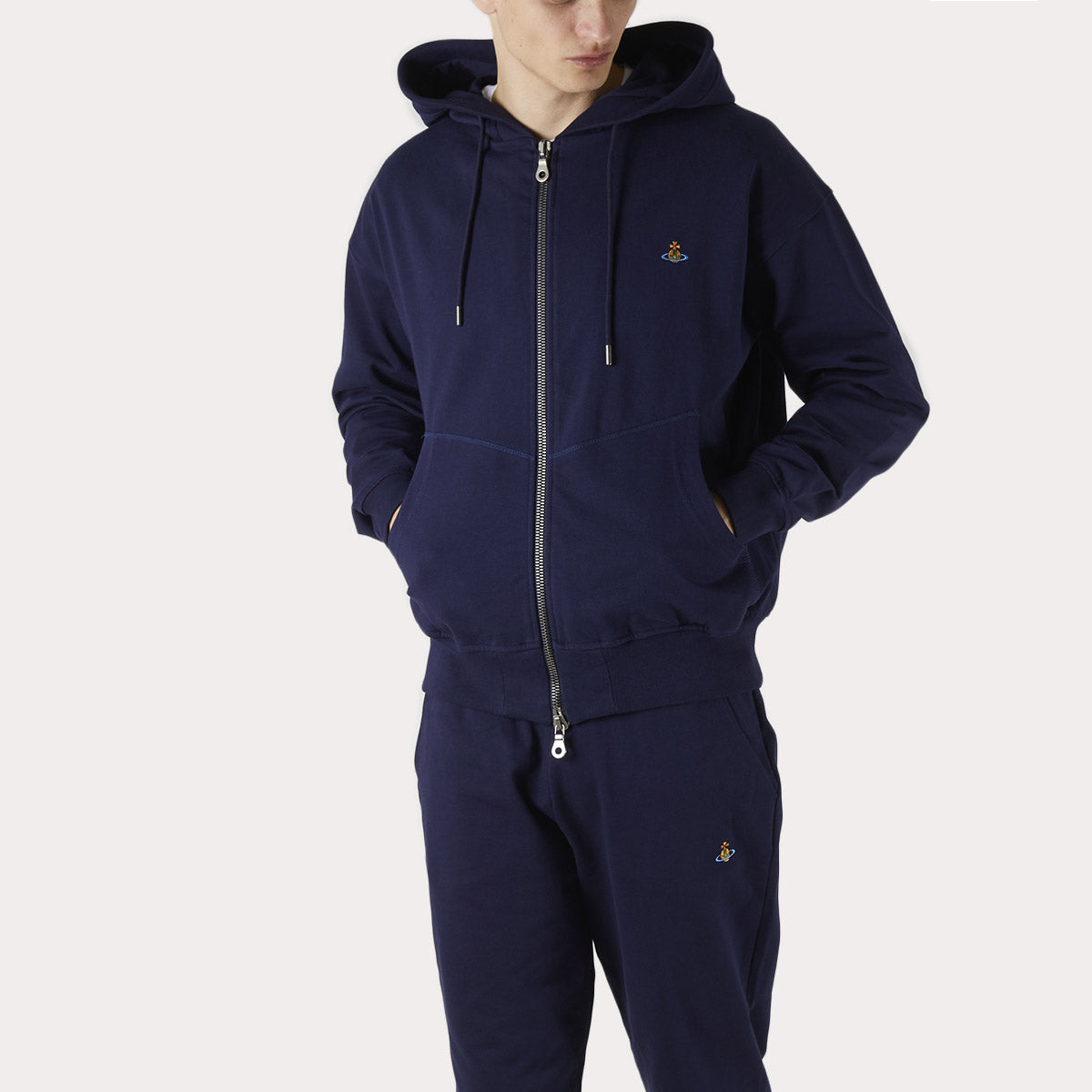 Vivienne Westwood - Rugged Zip Hoodie in Navy