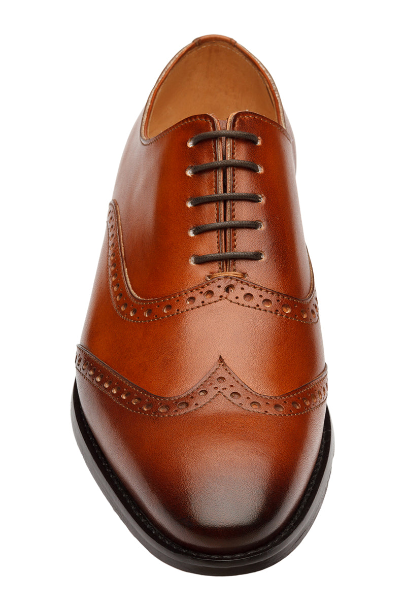 WING CAP BROGUE OXFORD – Mid Brown