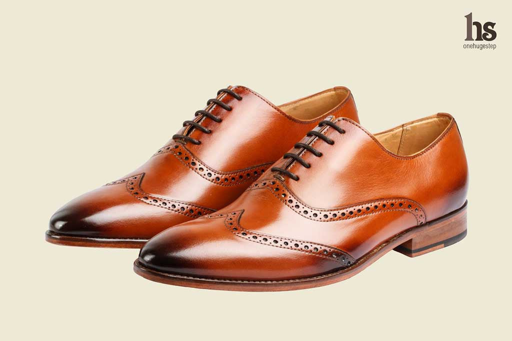 Wing Cap Brogue Oxford- Tan