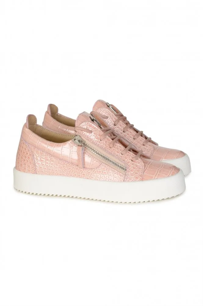 Womens Gloss Croc Low Sneakers