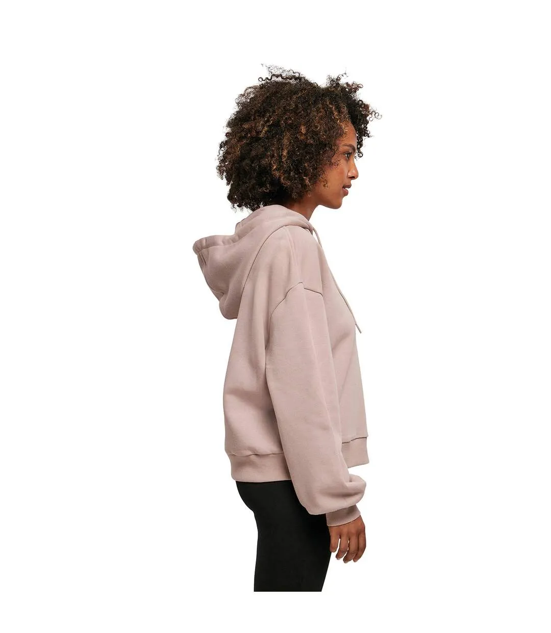 Womens/ladies organic oversized hoodie dusk rose Build Your Brand