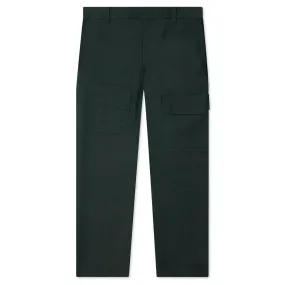 Wool Gabardine Carpenter Pant - Evergreen